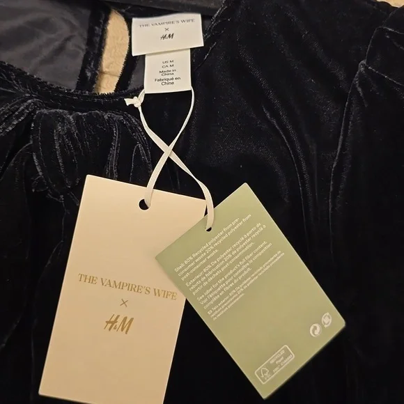H&M x The Vampire’s Wife Bow - Detail Velvet Dress - Picture 6 of 7